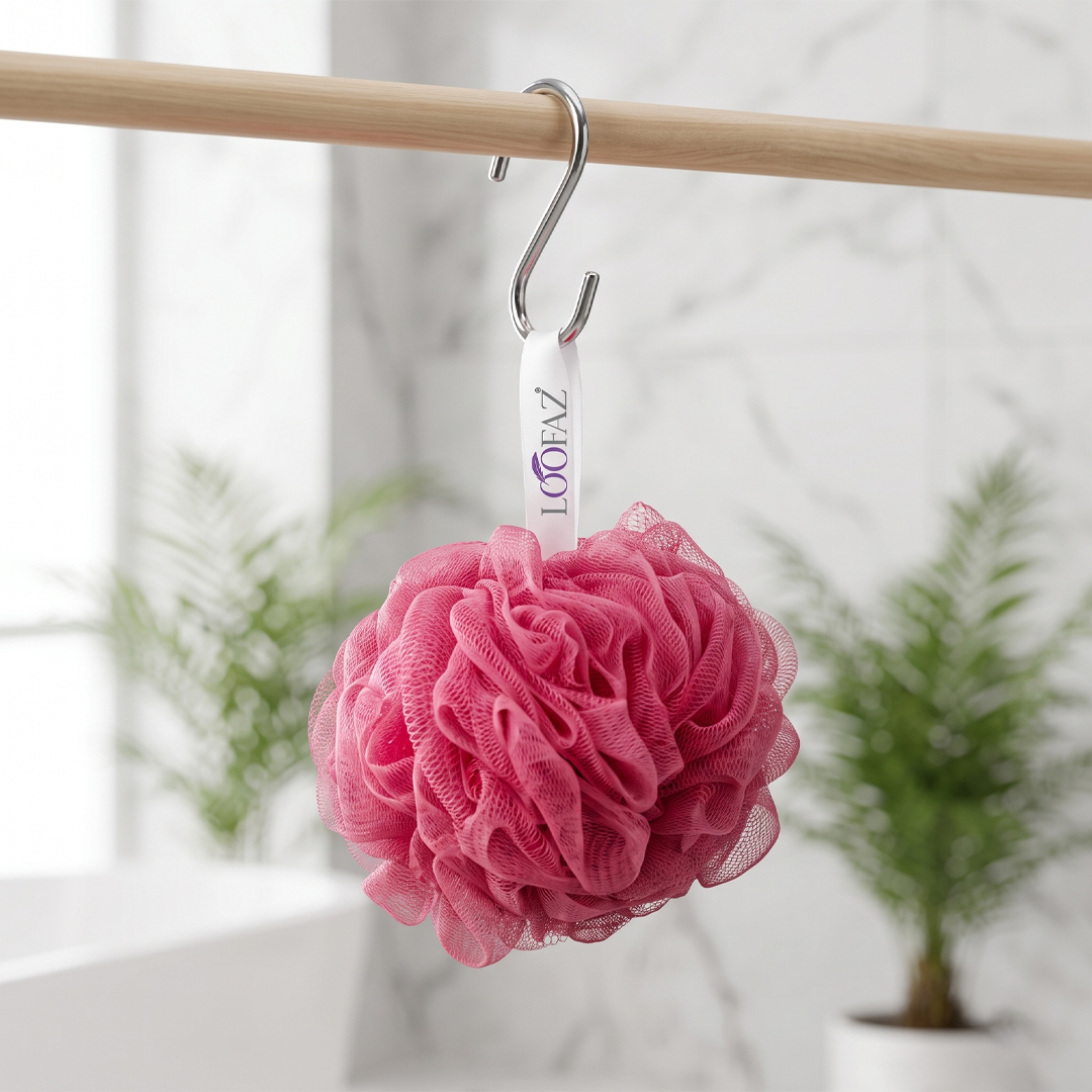LOOFAZ Premium Bath Loofah β Blush Pink